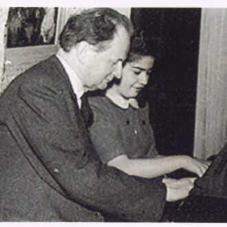 Biret and Kempff studying together, 1953, Paris.
